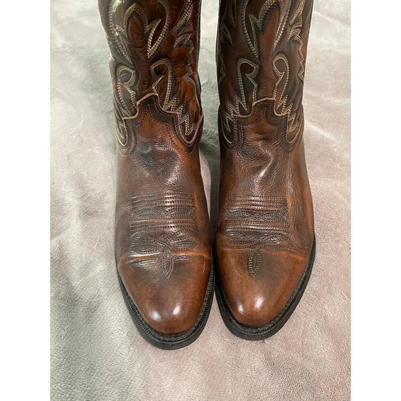 Laredo Mens Pinehurst Western Boot 10 EW Brown Leather Cowboy - Picture 4 of 8